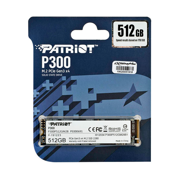 Disco Solido SSD Patriot P300 NVMe 512GB