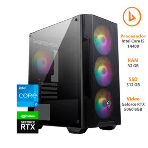 PC Gamer Intel IV (Core I5 14400 / 32GB / SSD 512GB / RTX 5060 8GB)
